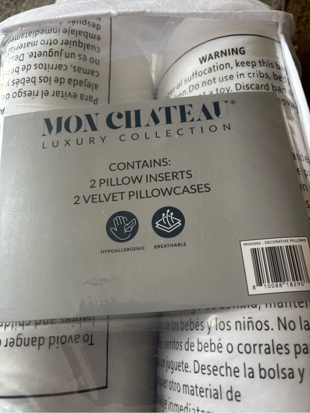Mon Chateau white velvet